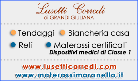 Sito partner: Lusetti Corredi (Maranello) - Tendaggi, Biancheria casa, Materassi e Reti